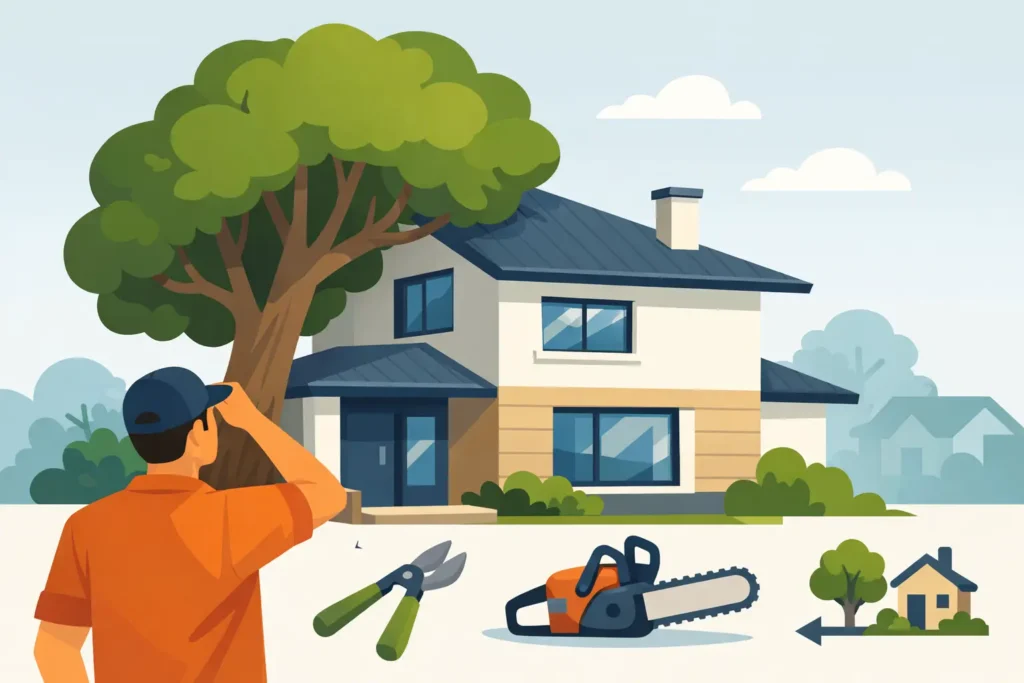 Arbre trop près de la maison - que faire ?