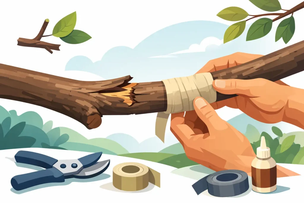 Comment sauver une branche fendue ?