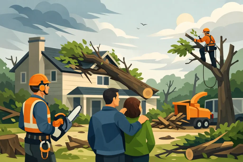 Élagage après tempête maison - que faire ?