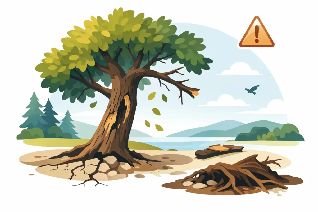 5 signes d’un arbre instable à repérer