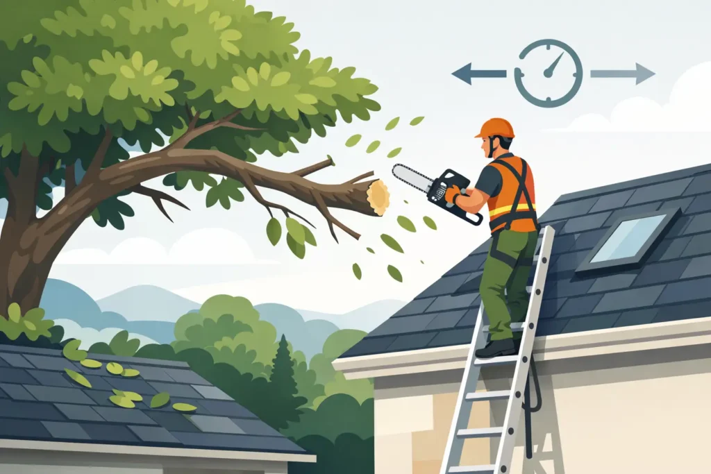 Dégagement toiture arbre - quand intervenir ?