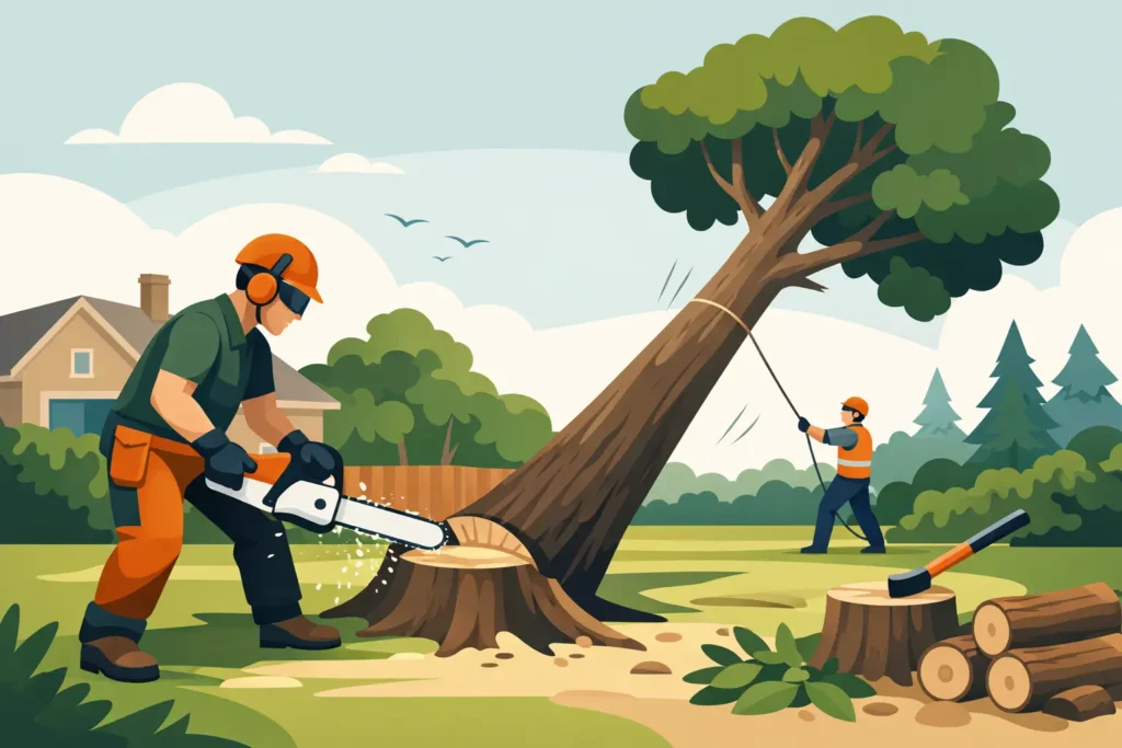 Guide d’abattage d’arbre dans votre cour