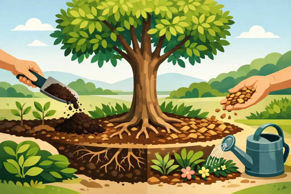 Comment améliorer le sol autour d’un arbre