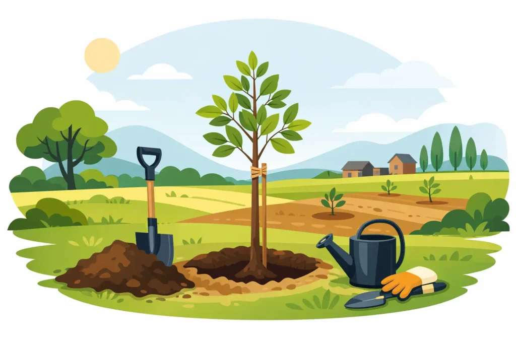 Réussir sa plantation d’arbre sur terrain