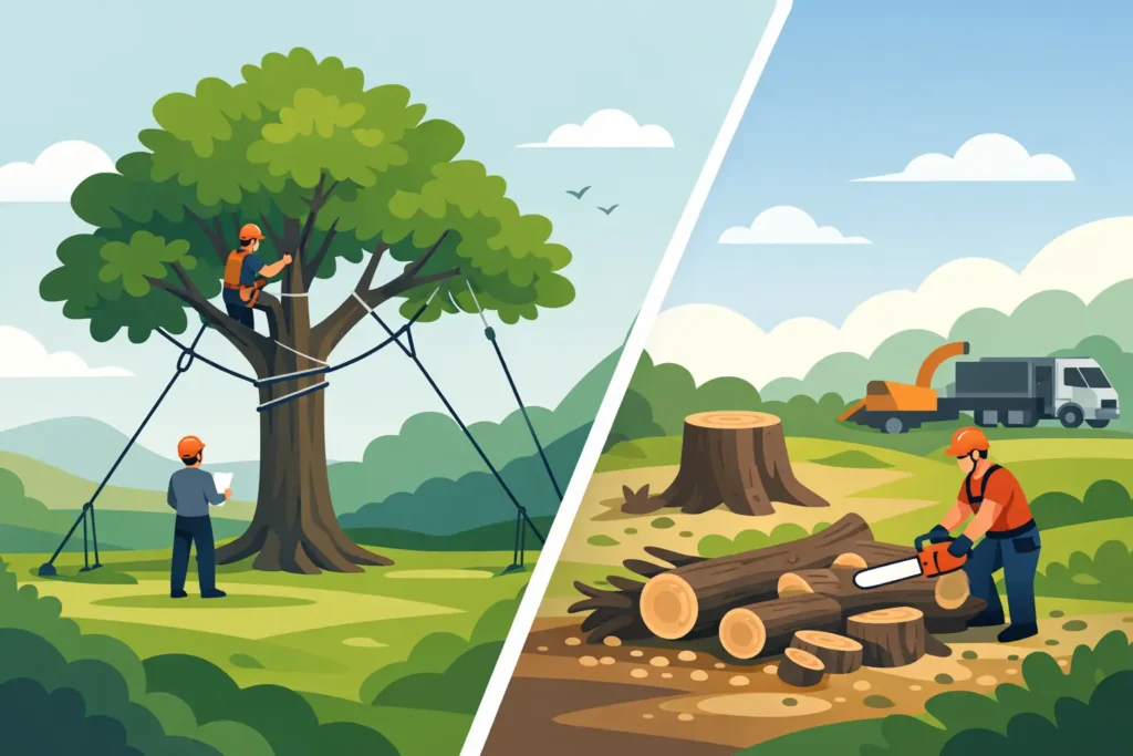 Haubanage versus coupe complète, que choisir ?