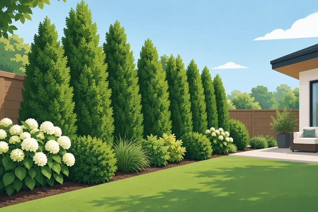 Meilleurs arbres pour une intimité durable